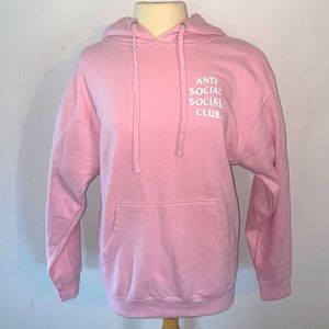 Anti-Social social club hoodie, Pink M